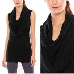 Lucy Body and Mind Sleeveless Cowl Neck Tunic Top Yoga Activewear Size L
